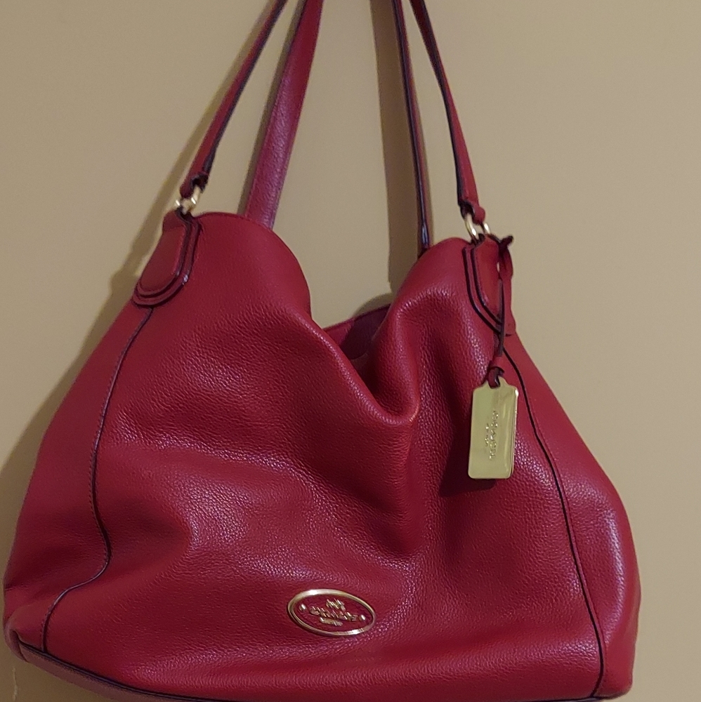 Coach Burgundy Bucket Bag